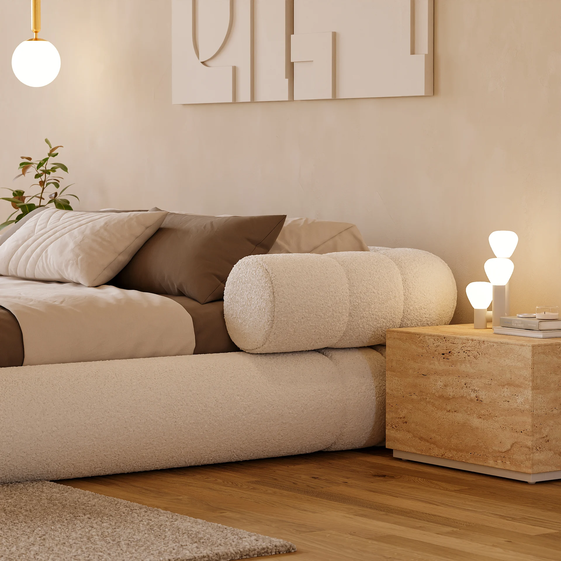 Cloud 9 Boucle Floor Bed - Image 4