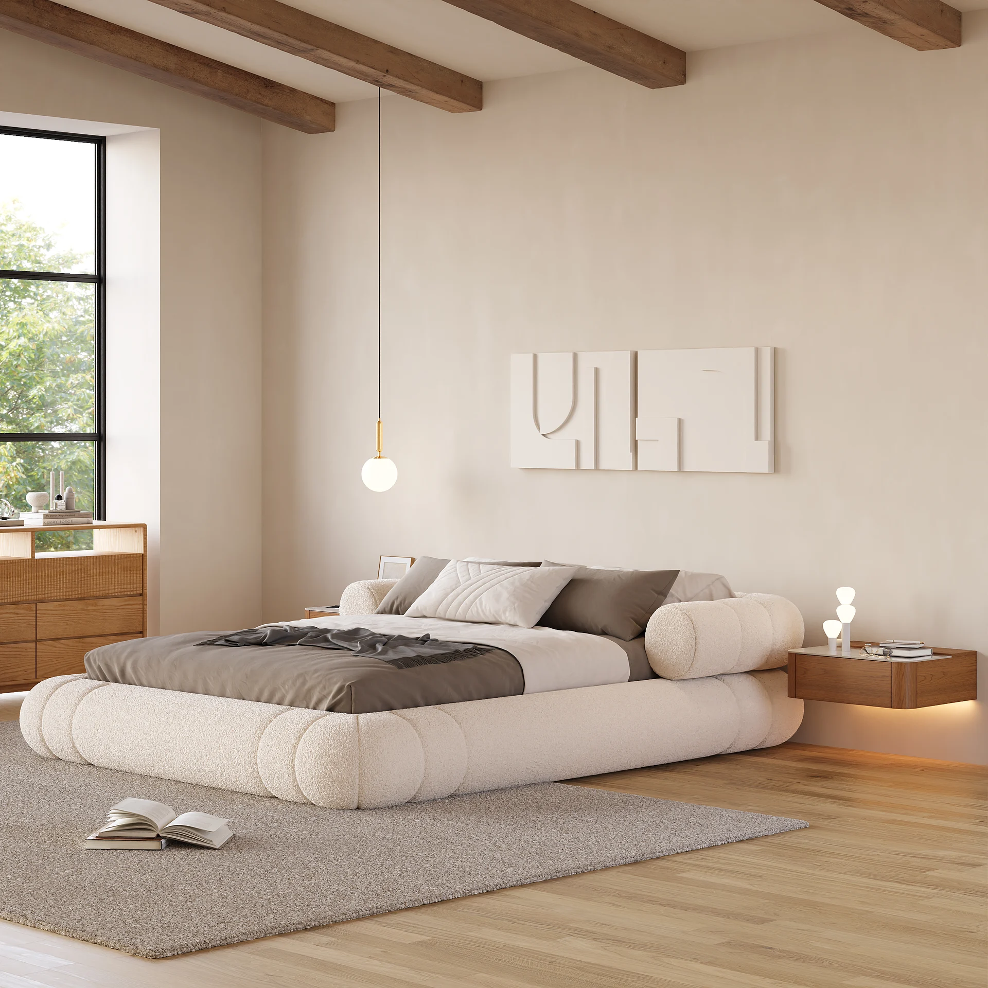 Cloud 9 Boucle Floor Bed - Image 3