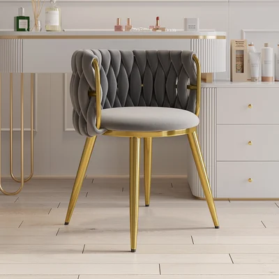 Sweave Nordic  Barrel Back Dining Chair Round Accent with Velvet Upholstery - Image 7